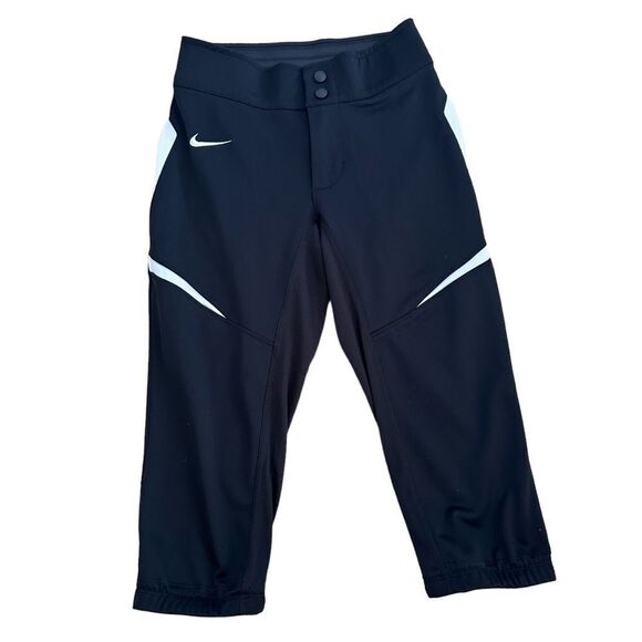 Nike ~ Womens Softball Pants ~ Black with white details ~ size XS - Picture 1 of 12